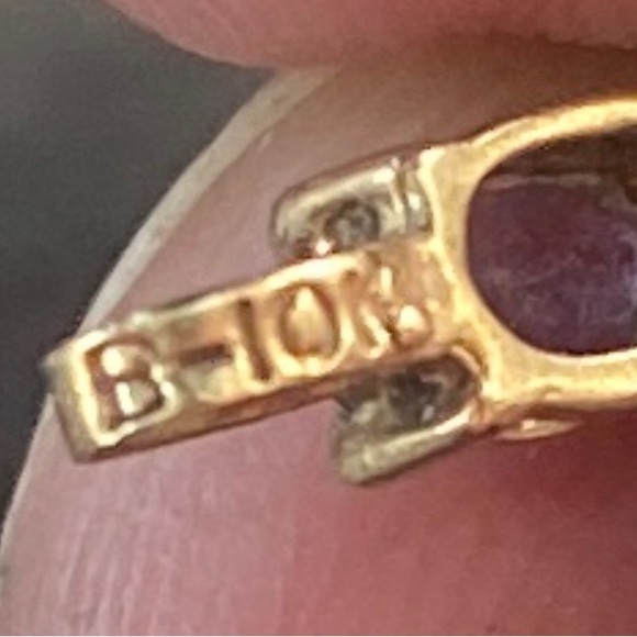 10k yellow gold VINTAGE AMETHYST Tennis Bracelet size 7 3/4” - Picture 3 of 10